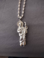 Saint Jude Silver Charm