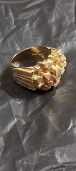 14K Gold Nugget Ring