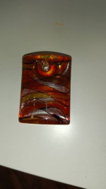Square orange and black pendant