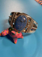 Silver and Lapis Bracelet