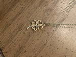 14k Gold necklace, 4 leaf clover