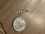 14k Gold necklace, 4 leaf clover