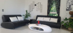 Aspen Sofa Set (Black, 3 pieces - Sofa, Love Seat & Single)