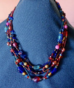 NECKLACE: Glass Beads. Stunning. Much Prettier Than in Photos