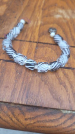 Glassblown and pearl bracelet