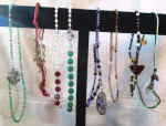 8 One of a Kind Bead and Ribbon Necklaces