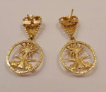 Saudi Arabia 750/18 kt Gold Earrings