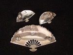 Siam Silver Brooch & Clip Earrings