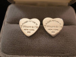 Tiffany Heart Tag Silver Earrings