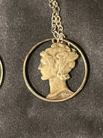 Silver Mercury Dime & Canadian Dime pendants