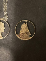 Silver Mercury Dime & Canadian Dime pendants