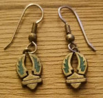 Harley Davidson Alpaca w/turquoise earrings
