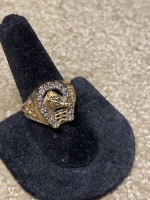 Mens 1/3 carat diamond horseshoe ring