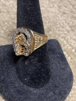 Mens 1/3 carat diamond horseshoe ring