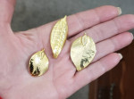 24k Gold Dipped  Maile Leaf Pendants.
