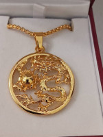 ORIENTAL DRAGON PENDANT GOLD PLATED AND SILVER PLATED