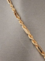 MEN'S SOLID STERLING SILVER NECK CHAIN PLATED IN 18K GOLD
