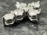 14K White Gold 1.50 carats Diamond Cross Necklace Pendant - NEW!