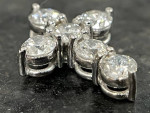 14K White Gold 1.50 carats Diamond Cross Necklace Pendant - NEW!