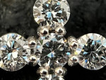 14K White Gold 1.50 carats Diamond Cross Necklace Pendant - NEW!