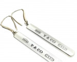 Tiffany & Co. 1837 Bar Dangle Drop Hook Earrings Sterling