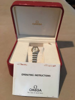 100% AUTHENTIC OMEGA CONSTELLATION 18K DIAMONDS GOLD STEEL LADIES