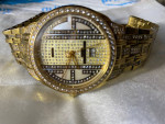 CHRISTIAN BERNARD PARIS M343ZZ CZ Accent Sapphire Crystal MOP Dial Men