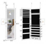 Door /wall Mountable Jewelry Cabinet With Mirror And Lock