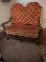 Recliner, Sofa, Headboard, antique loveseat
