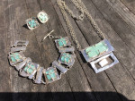 Sterling & Roman Glass Jewelry Set