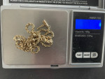 14K gold rope chain necklace 2mm wide 20” long 9.13 grams