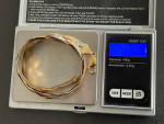 18K Gold Tri-Color yellow/white/rose necklace 29.26 grams