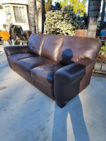 Brown Leather Sofa