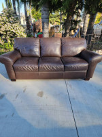 Brown Leather Sofa