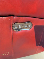 Burgundy Recliner Leather Sofa