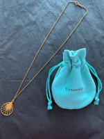 Tiffany 18K Gold Designer Trellis Palm Necklace - New