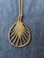 Tiffany 18K Gold Designer Trellis Palm Necklace - New