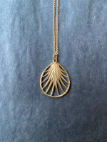 Tiffany 18K Gold Designer Trellis Palm Necklace - New