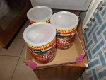 3 2lb cans filled with assort. Jewelry