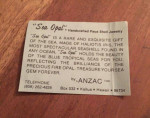 Ring Sea Opal from Paua Shell by Anzac w/ Original Jewelry Box