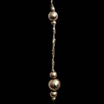 10k Gold Italy Twist Chain Gold Ball Lariat Necklace