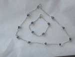 Bracelet with matching necklace with purple beads