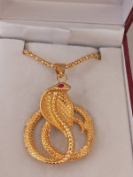 MEN'S GOLD PLATED "COBRA" PENDANT