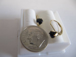 14 KT YG GEMSTONE LEVER BACK EARRINGS $90