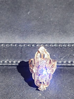 18KY 2.95 CT beautifully designed filigree ring