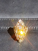 18KY 2.95 CT beautifully designed filigree ring
