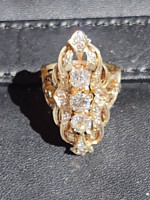 18KY 2.95 CT beautifully designed filigree ring