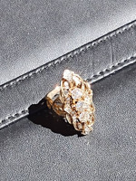 18KY 2.95 CT beautifully designed filigree ring