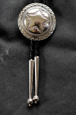 Native American Sterling Silver Bolo tie with Hallmark