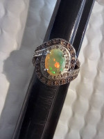 Faceted Opal Rings